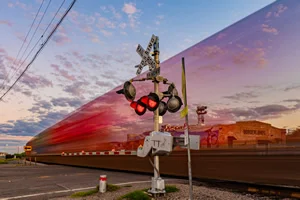 Passing Train In Tucson Arizona