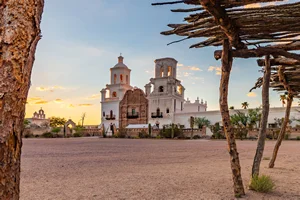 San Xavier Mission at Sunset