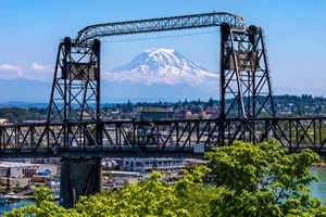 View Of Mt. Rainer From Tacoma Washington